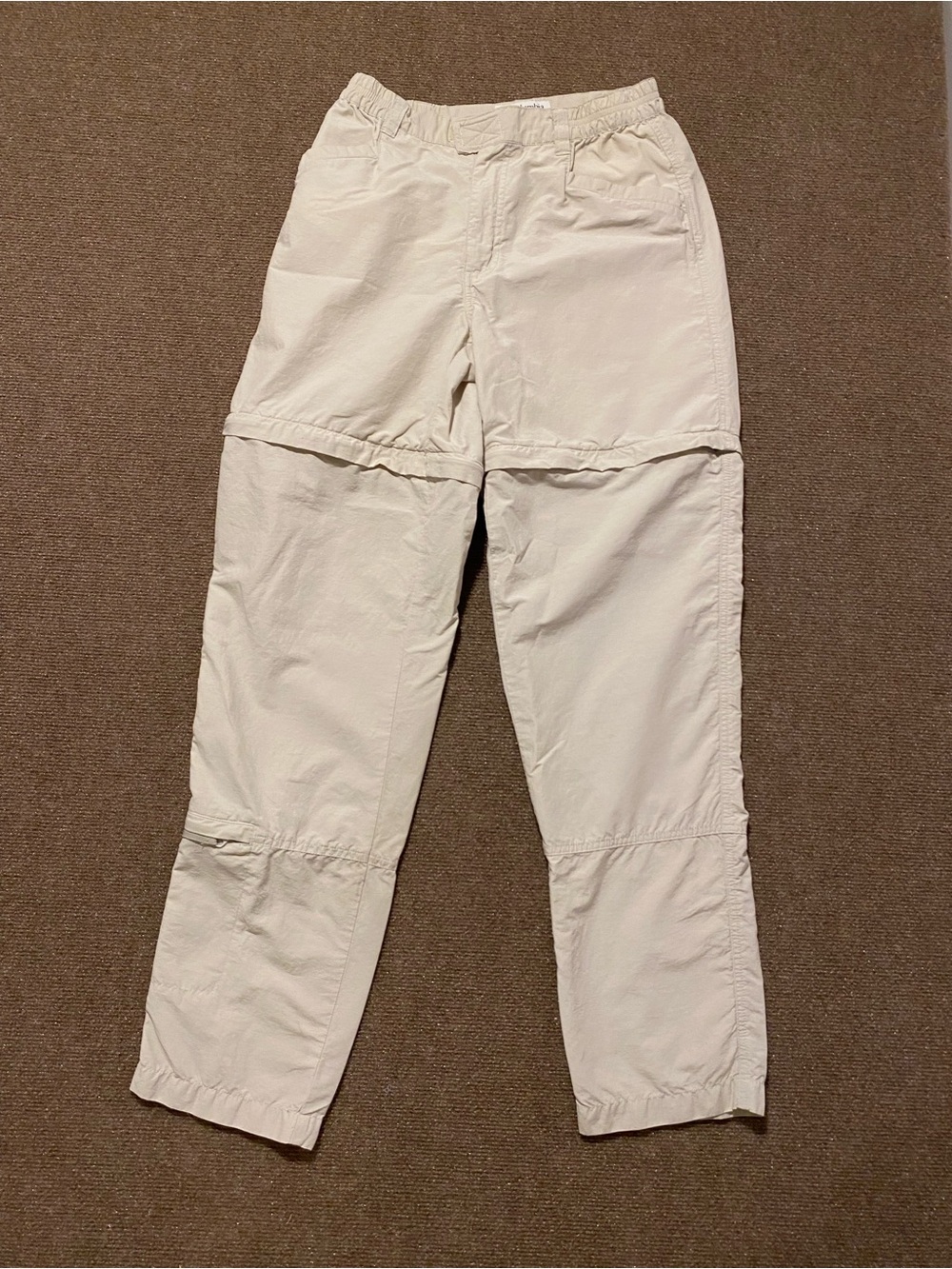 Columbia Women’s Khaki Convertible Zip Off Hiking Pants Size 6R